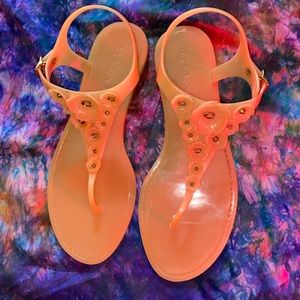 Coach Pink Jelly Sandals size 9